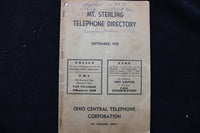 1950 SEPTEMBER MT. STERLING TELEPHONE DIRECTORY - STERLING, OHIO - K 3557