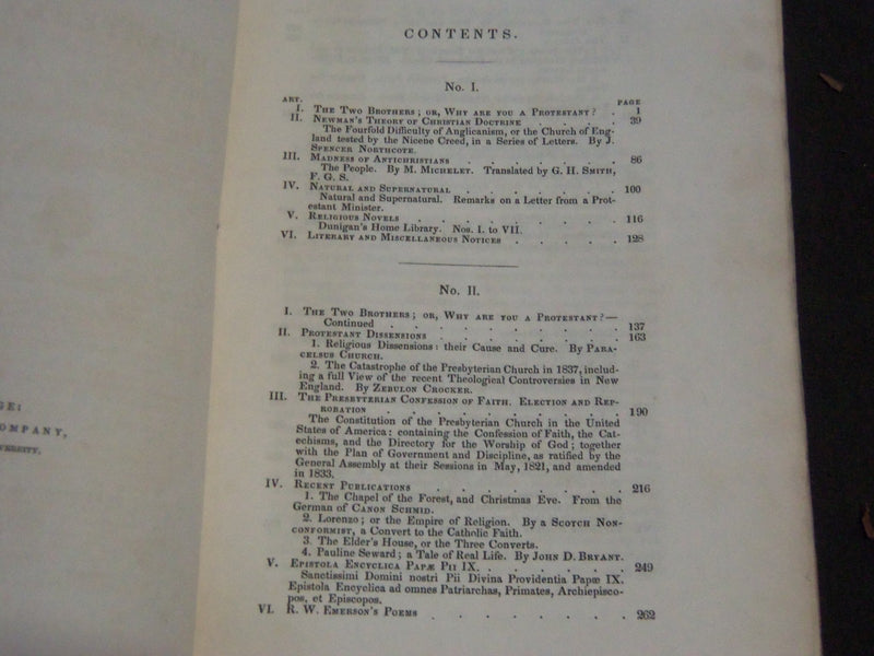 1847-1875 BROWNSON'S QUARTERLY REVIEW MAGAZINE LOT OF 23 ISSUES - WR 1293