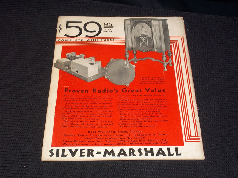 1931 DECEMBER RADIO CALL BOOK & TECHNICAL REVIEW MAGAZINE NICE COVER - E 6304