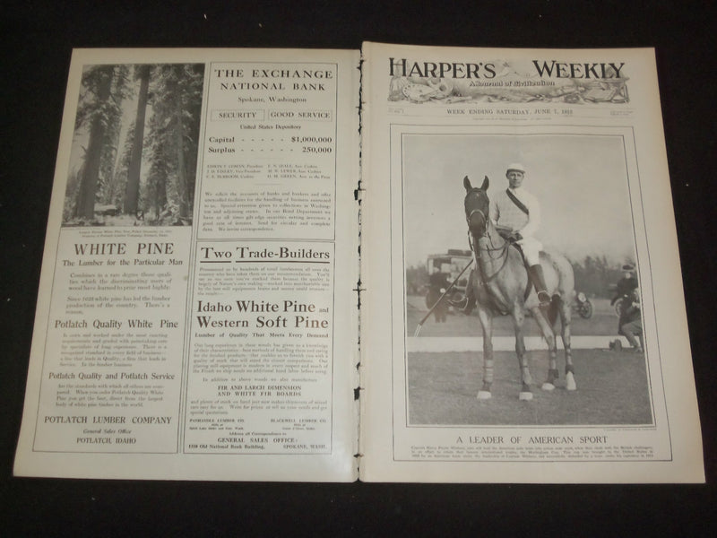 1913 JUNE 7 HARPER'S WEEKLY MAGAZINE - INDUSTRIAL SERIES: INLAND EMPIRE- ST 6391