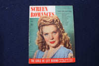 1943 OCTOBER SCREEN ROMANCES MAGAZINE - ALICE FAYE COVER - E 12715