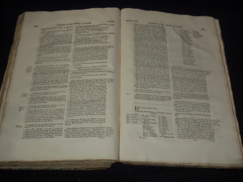1817-1818 JOURNALS OF THE HOUSE OF LORDS VOLUME NO. 51 - #187