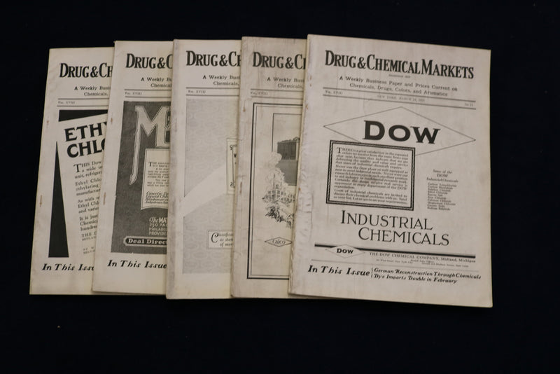 1926 DRUG & CHEMICAL MARKETS WEEKLY MAGAZINE - LOT OF 50 - O 3631