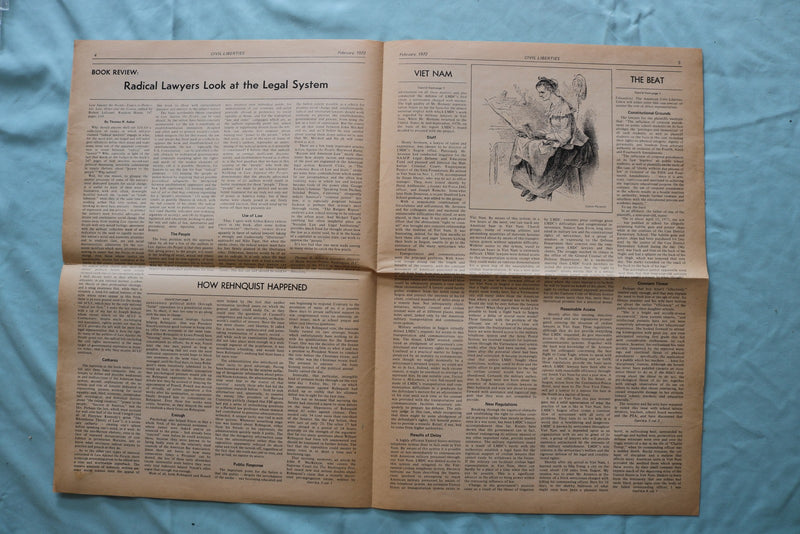 1972 FEBRUARY CIVIL LIBERTIES NEWSPAPER - VIET NAM - K 3301