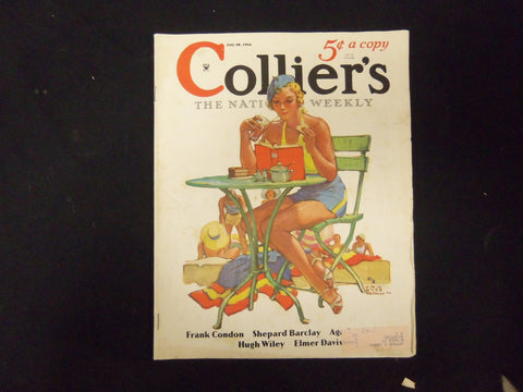 1934 JULY 28 COLLIER'S MAGAZINE - GREAT ILLUSTRATIONS, ARTICLES & ADS - ST 3615