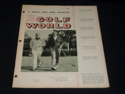 1965 JANUARY 29 GOLF WORLD MAGAZINE - THURSTON PETTUS FRONT COVER - E 7314