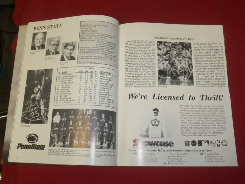 1989 ATLANTIC 10 PEPSI TOURNAMENT PROGRAM - J 4262