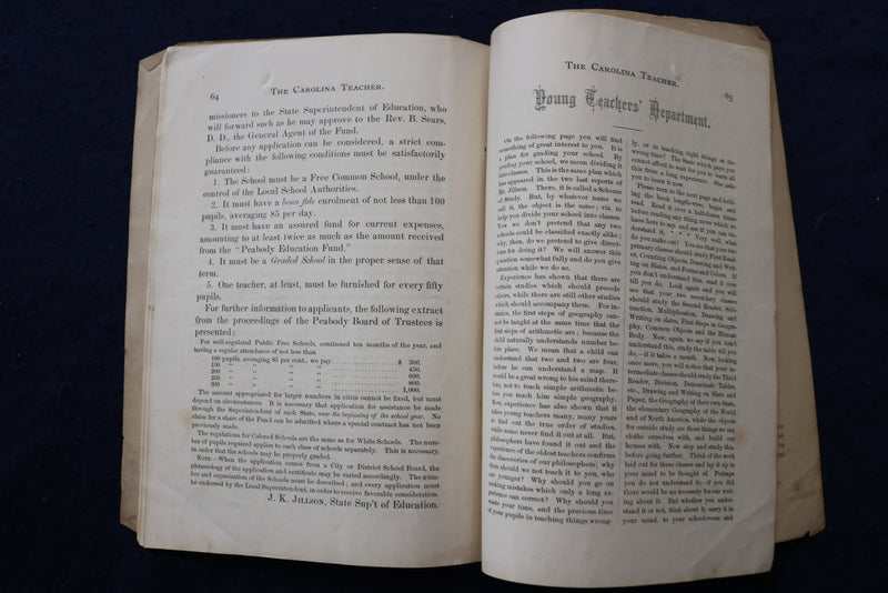 1876 MAY THE CAROLINA TEACHER SOFTCOVER BOOK - K 1391