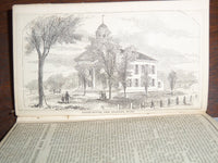 1861 THE BOSTON ALMANAC W/ FOLD OUT MAP - 3 3/8