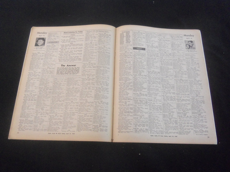 1938 APRIL 23 RADIO GUIDE MAGAZINE - HAL KEMP COVER - SP 9517M