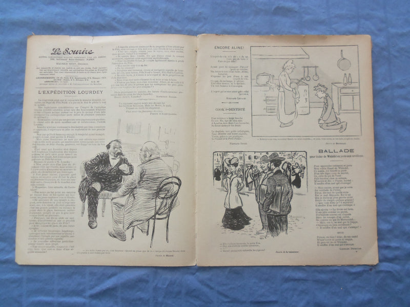 1900 NOV 24 LE SOURIRE MAGAZINE - ILLUSTRATED COMEDY - FRENCH TEXT - SP 4864K