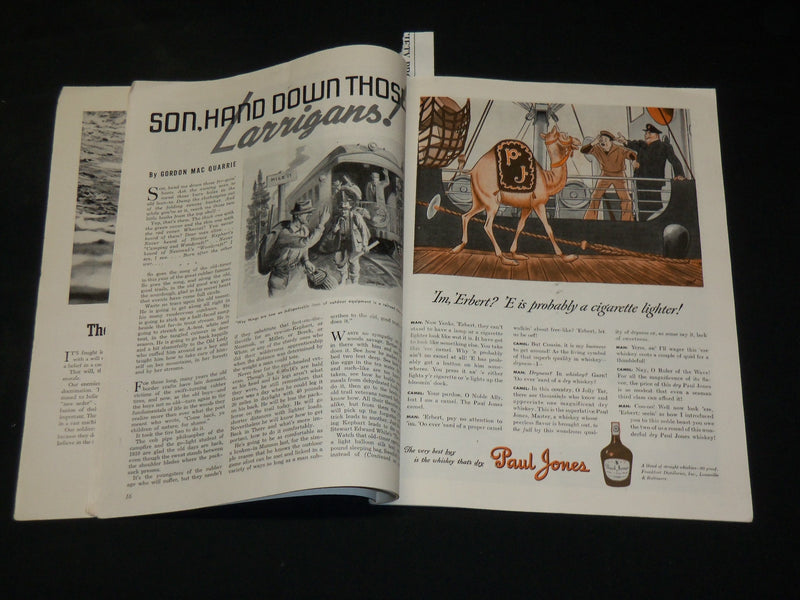 1942 JULY SPORTS AFIELD MAGAZINE - AMERICAN FLAG COVER - J 6093