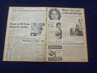 1958 JUNE 10 BOSTON RECORD AMERICAN NEWSPAPER -GOLDFINE THREAT TO SOLONS-NP 6275