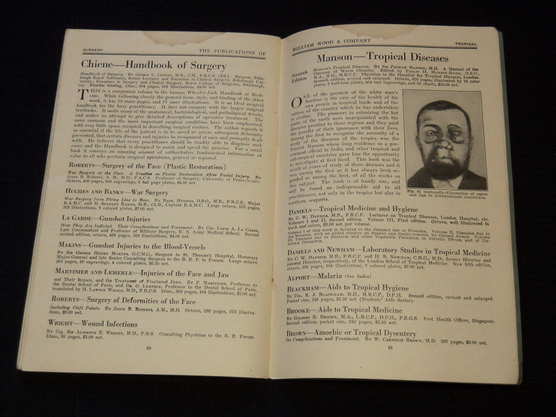 1924 WILLIAM WOOD AND COMPANY MEDICAL PUBLICATIONS CATALOG - J 7556