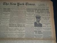 1920 JAN 24 NEW YORK TIMES - FRIED SAVES ENTIRE CREW OF SHIP IN GALE - NT 7553