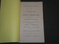 1858 ALFRED BLISS KING FUNERAL SERMON - BRADFORD VERMONT - REV. MCKEEN - J 4741