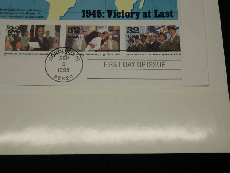 1995 SEPTEMBER 2 HONOLULU WWII DEDICATION OF STAMPS LOT OF 3 - J 5962