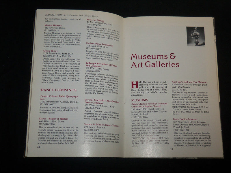 1986 HARLEM TODAY CULTURAL AND VISITORS SOFTCOVER GUIDE - J 6767