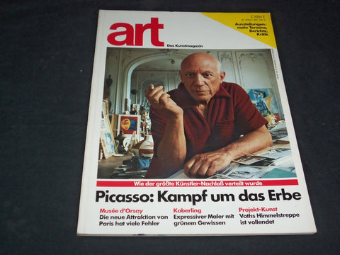1987 MARCH ART MAGAZINE GERMAN EDITION - PABLO PICASSO - SP 6396
