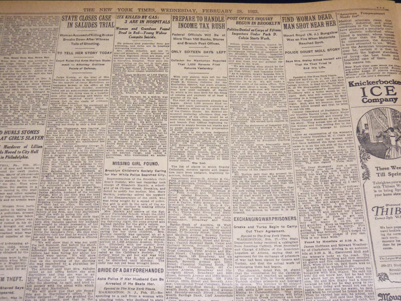 1923 FEBRUARY 28 NEW YORK TIMES - FRED STONE ACTOR TURNS TO RELIGION - NT 7989