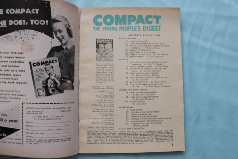1957-1959 COMPACT DIGEST MAGAZINE - LOT OF 8 - O 3941