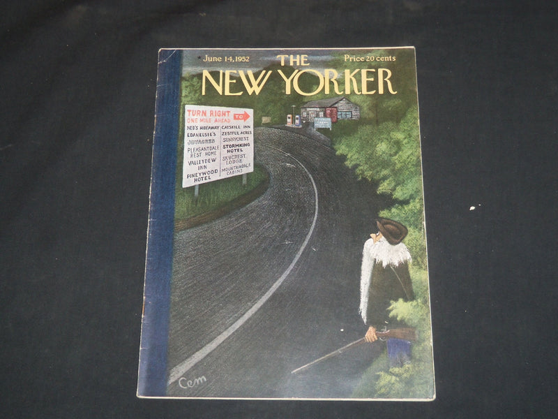1952 JUNE 14 THE NEW YORKER MAGAZINE - ILLUSTRATED COVER - NY 967
