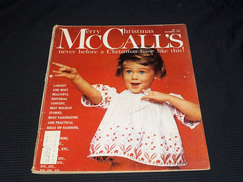 1960 DECEMBER MCCALL'S MAGAZINE VERY NICE FRONT COVER & FULL PAGE ADS - E 2431