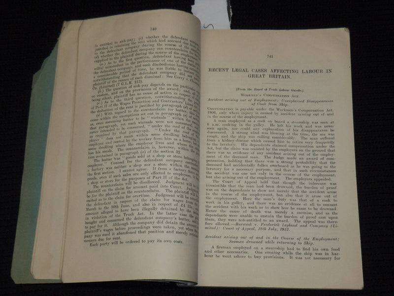 1912 OCTOBER JOURNAL OF THE DEPARTMENT OF LABOUR MAGAZINE - K 43
