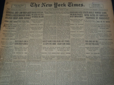 1929 MARCH 13 NEW YORK TIMES NEWSPAPER - NOAH'S ARK TAKES BROADWAY - NT 7583