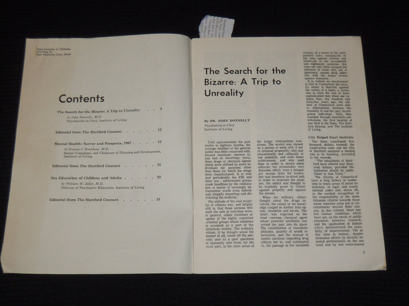 1966-1967 MENTAL HEALTH LECTURES - CONNECTICUT MUTUAL LIFE CO. LOT OF 2 - K 591