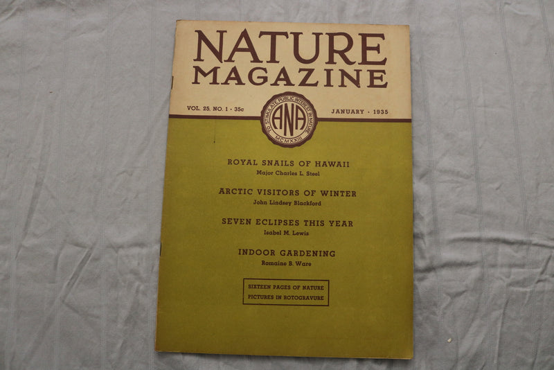 1935 JANUARY NATURE MAGAZINE - F 255R