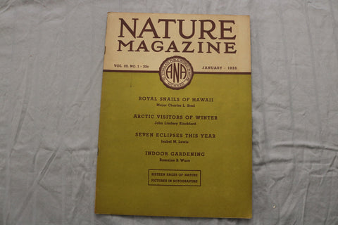 1935 JANUARY NATURE MAGAZINE - F 255R