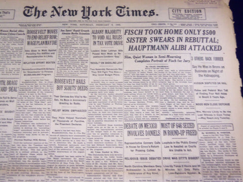1935 FEB 9 NEW YORK TIMES - FISCH TOOK HOME ONLY $500 SISTER SWEARS - NT 1917