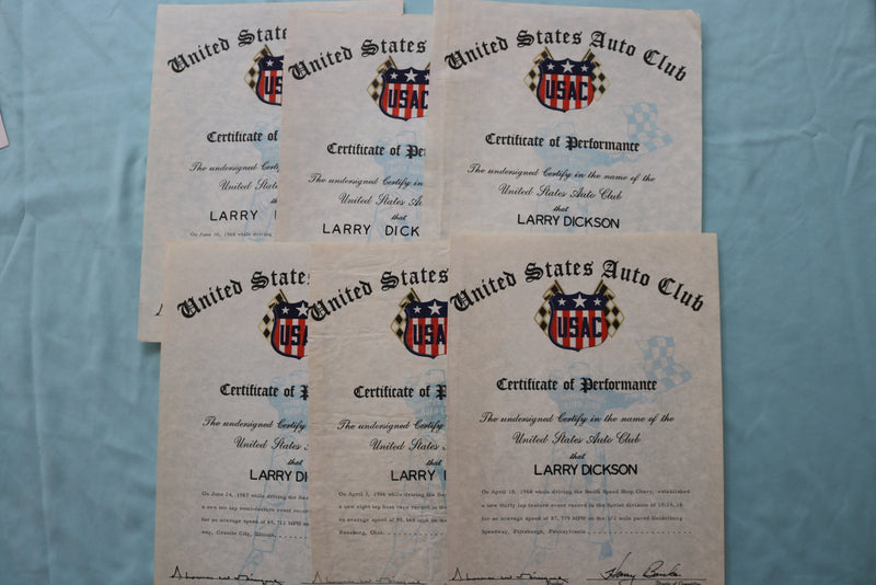 1980'S LARRY DICKSON AUTO RACING EPHEMERA LOT - K 2556