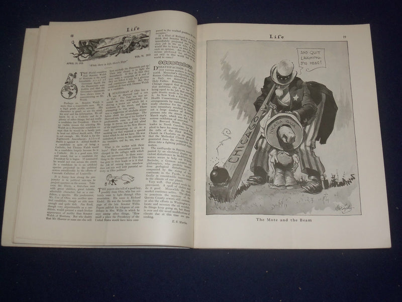 1928 APRIL 19 LIFE MAGAZINE - A BAD LIE - ST 6405
