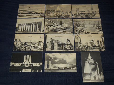 1833 A CENTURY OF PROGRESS 1933 POSTCARDS LOT OF 13 - CHICAGO, ILLINOIS - J 8025