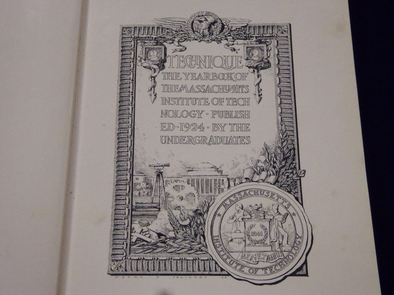 1924 TECHNIQUE M. I. T. TECHNOLOGY MASSACHUSETTS YEARBOOK - NICE PHOTOS - YB 75B