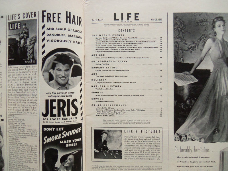 1942 MAY 25 LIFE MAGAZINE - SPRING PLANTING - L 288