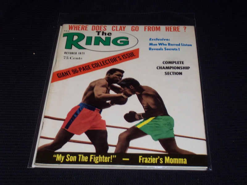 1971 OCTOBER THE RING MAGAZINE - MUHAMMAD ALI FRONT COVER - E 4614