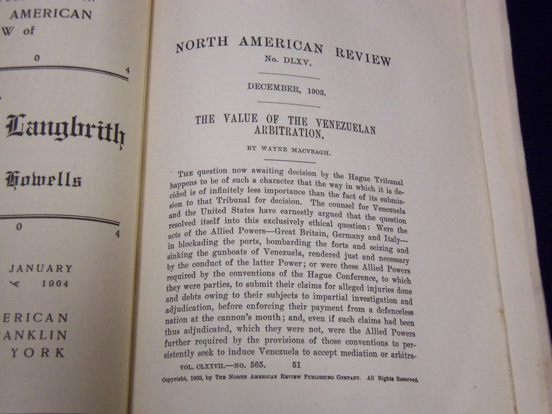 1903 NORTH AMERICAN REVIEW LOT OF 5 ISSUES - GREAT STORIES/ARTICLES - WR 666