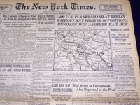1944 MARCH 23 NEW YORK TIMES - 1,400 U. S. PLANES SMASH AT BERLIN - NT 1785