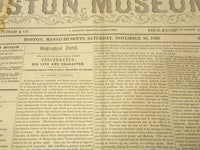 1850 NOVEMBER 30 BOSTON MUSEUM NEWSPAPER -BARNUM'S MANSION - JENNY LIND- NP 9041