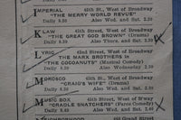 1926 BASCOM THEATRE TICKET SERVICE - AMUSEMENTS - MARX BROTHERS - K 3142