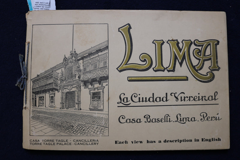 1900'S LIMA - LA CIUDAD VIRREIRAL - VIEW SOFTCOVER BOOK - SPANISH TEXT - K 656