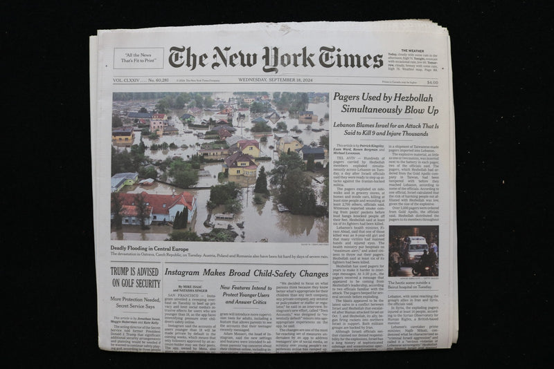 2024 SEP 18 NEW YORK TIMES - PAGERS USED BY HEZBOLLAH SIMULTANEOUSLY BLOW UP