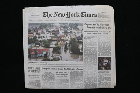 2024 SEP 18 NEW YORK TIMES - PAGERS USED BY HEZBOLLAH SIMULTANEOUSLY BLOW UP
