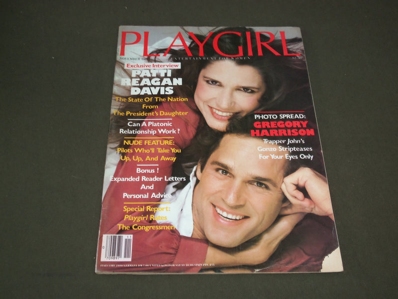 1981 NOVEMBER PLAYGIRL MAGAZINE - PATTI REAGAN DAVIS & GREGORY HARRISON- SP 9212