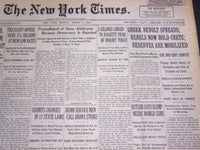 1935 MARCH 4 NEW YORK TIMES - GREEK REVOLT SPREADS REBELS HOLD CRETE - NT 4926