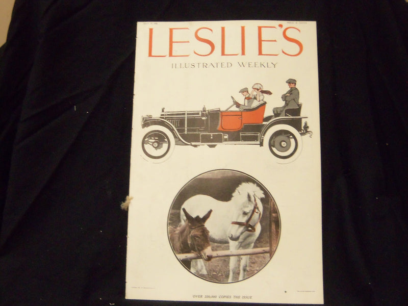 1911 JULY 27 LESLIE'S WEEKLY MAGAZINE - GREAT PHOTOS & ADS - ST 1185