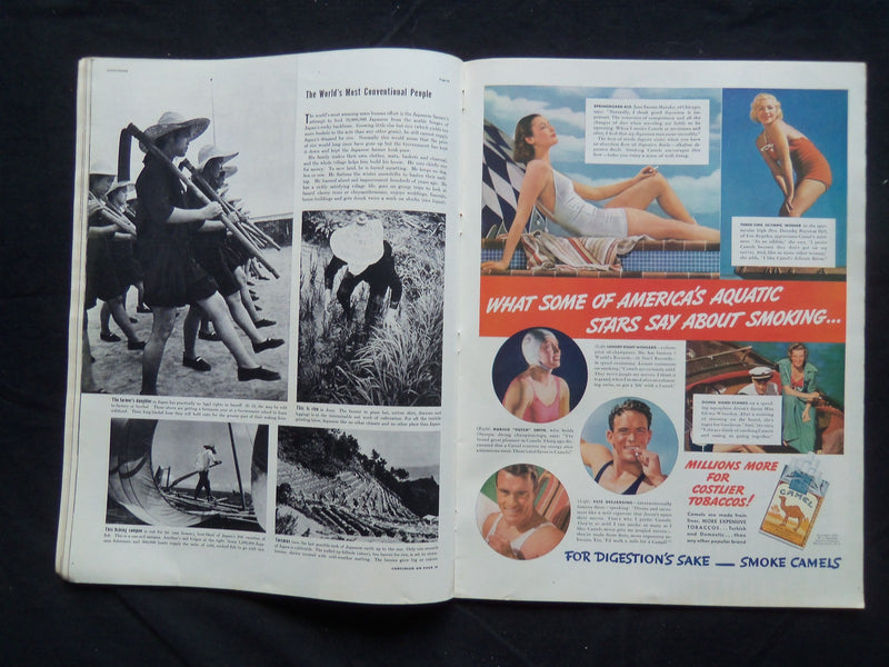 1937 AUGUST 30 LIFE MAGAZINE - LIFE GOES ON A FROG HUNT - L 41